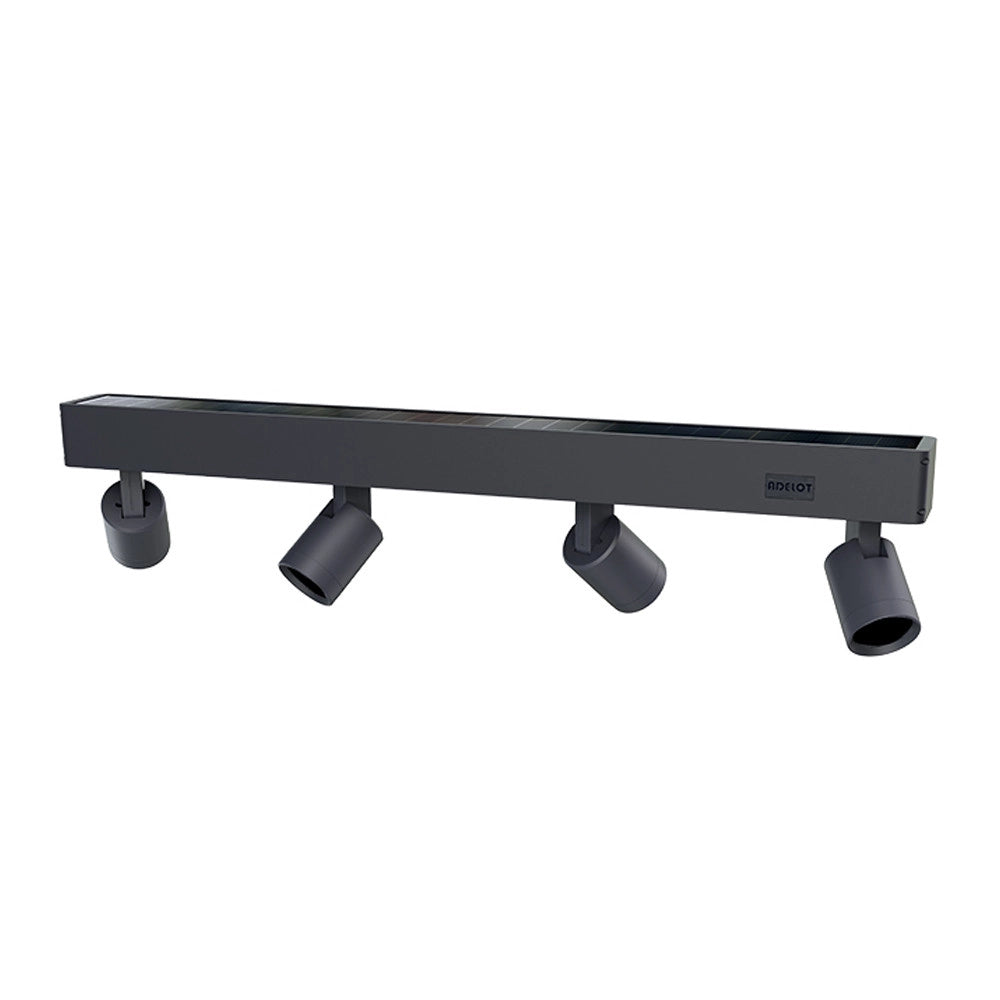 LMS-B114 Faretto Solare LED a 4 Spot con Pannello e Bluetooth