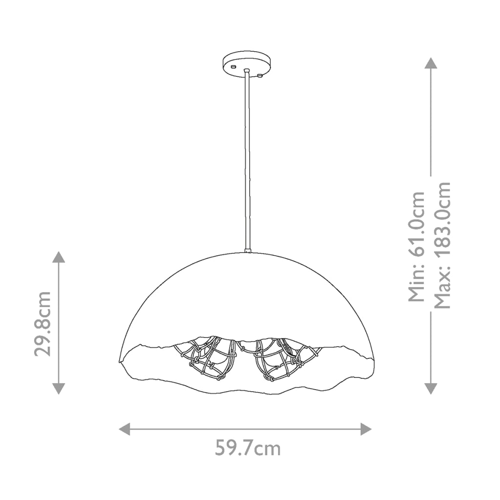 Lampada a sospensione Kichler Fracture 5xE27 zinco anticato