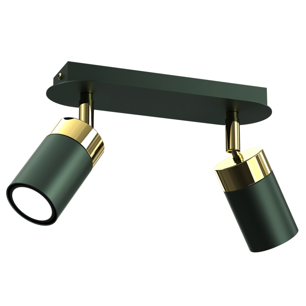 Plafoniera Milagro Joker 2x40W GU10 verde oro metallo