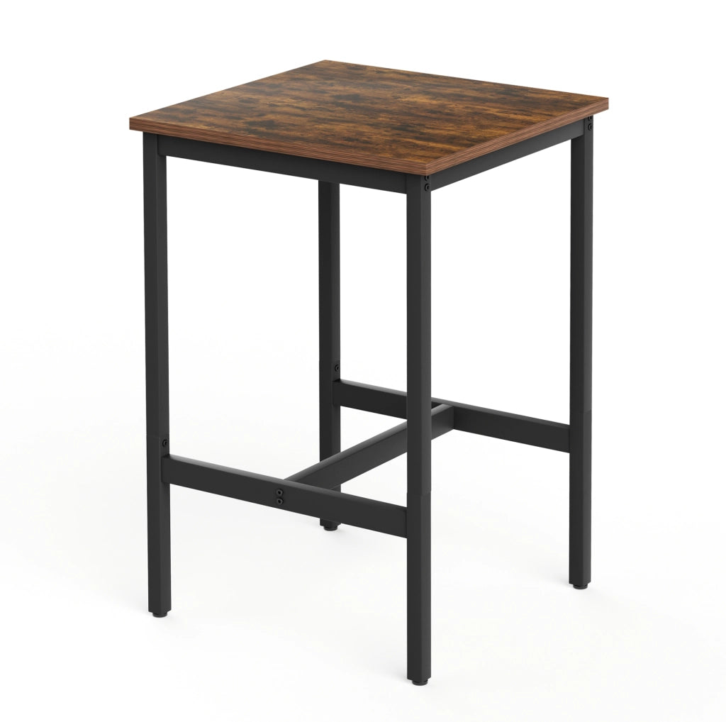 Set tavolo bar con 2 sgabelli industriale 60x60x92 cm