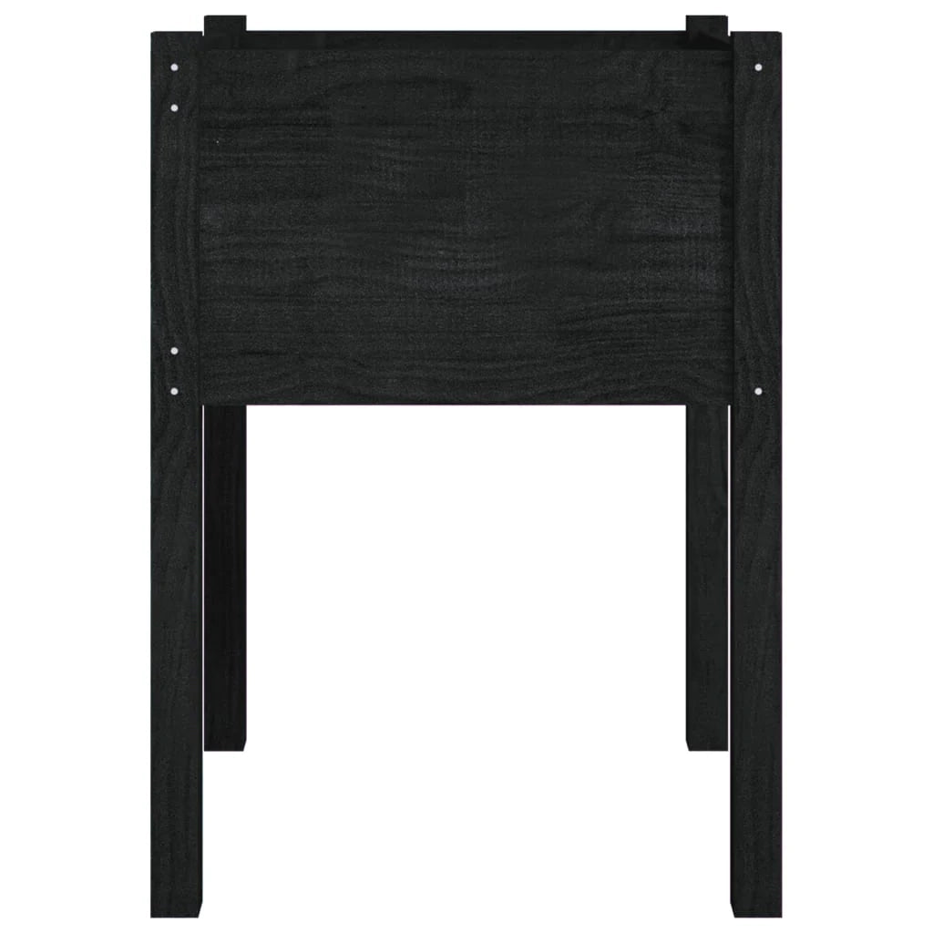 Fioriera rialzata per piante e fiori terrazza giardino 50 x 50 x 70 cm legno massello di pino nero 02_0037674