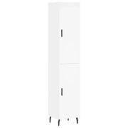 Credenza | Madia | Buffet da pranzo | Armadio da pranzo Bianca 34,5x34x180 cm in Legno Multistrato