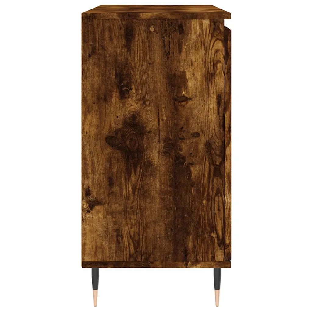 Credenza Rovere Fumo 104x35x70 cm in Legno Multistrato