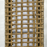 Lampada Solare da Giardino con Pannello di Ricarica 15,5x15,5x69 cm in Acciaio e Rattan Nero e Marrone