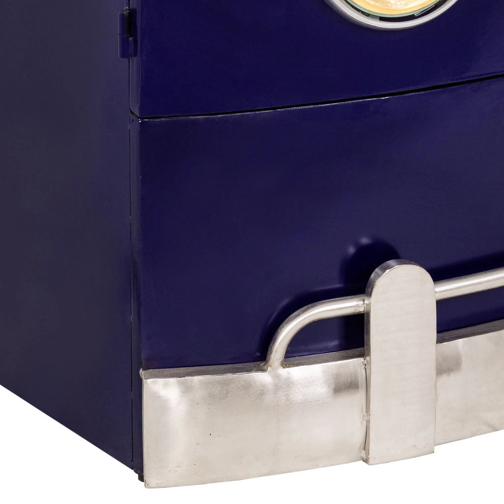 Armadio furgone in legno e metallo blu 90x53x150h