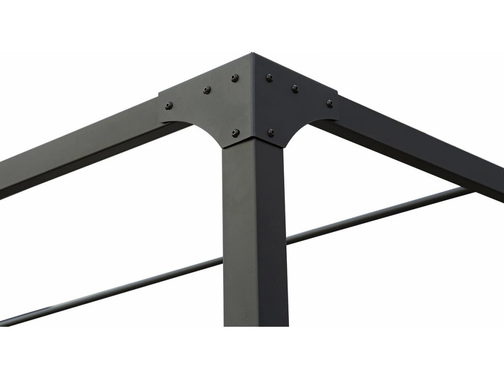 Pergola con tetto scorrevole in metallo "Courtenay" - 3 x 4 m - Grigio