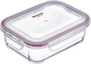 Contenitore di conservazione alimentare in vetro con coperchio clip, volume di riempimento: 370 ml, ermetico, congelatore, microonde e forno resistente