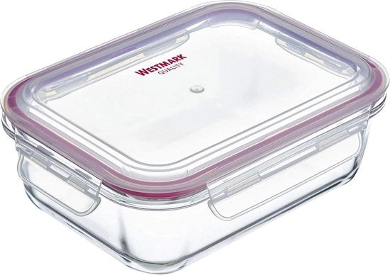 Contenitore di conservazione alimentare in vetro con coperchio clip, volume di riempimento: 370 ml, ermetico, congelatore, microonde e forno resistente