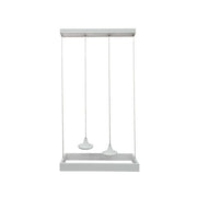 Trade Shop - Lampadario Led Moderno Minimal Lampada Sospensione 32 W Luce Fredda Lp-08 Bianco -
