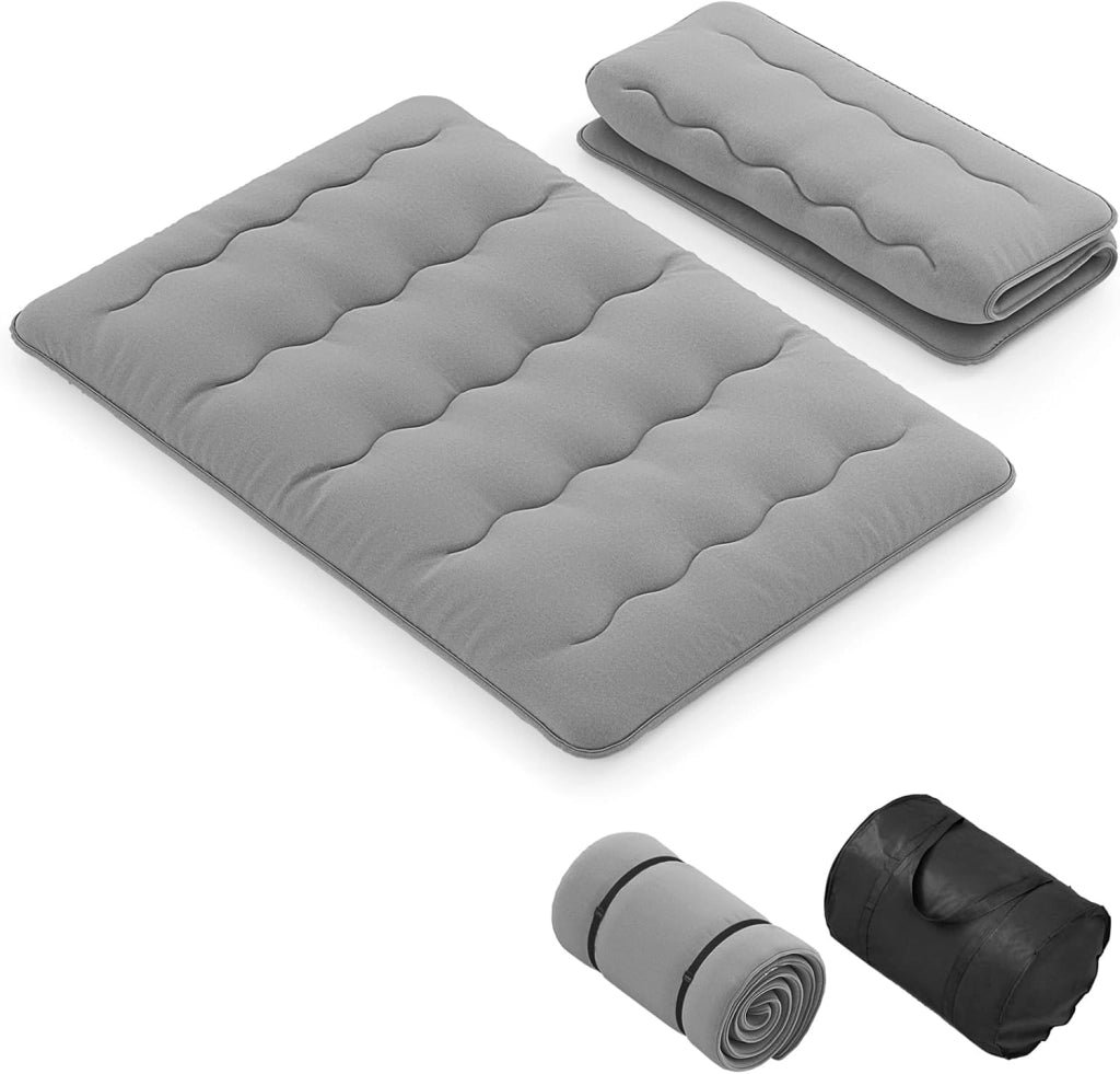 Materasso da pavimento 140 x 200 cm, Futon giapponese pieghevole, con borsa per il trasporto e fodera rimovibile, per camera degli ospiti, camera da letto