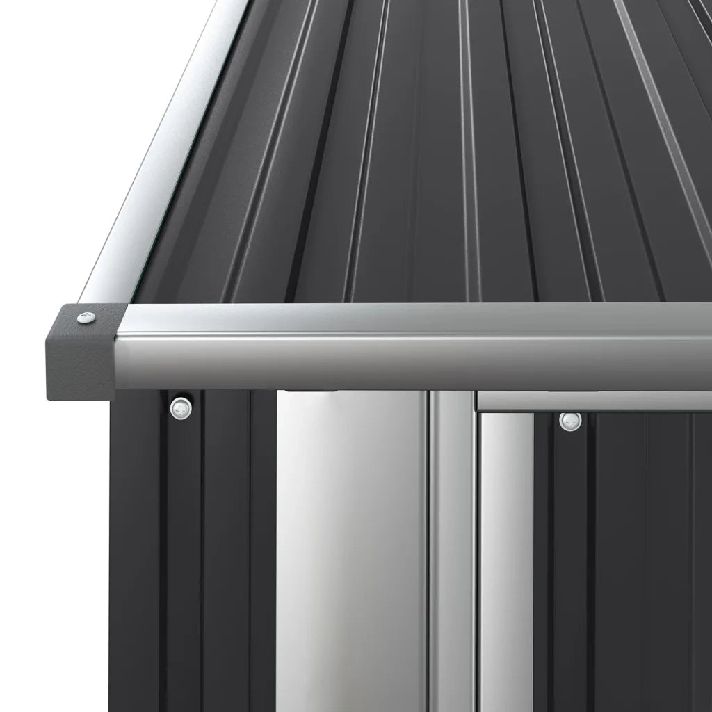 Capanno Biciclette Antracite 180,5x97x209,5 cm Acciaio Zincato CFW7433204
