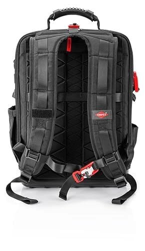 KNIPEX 00 21 50 S Zaino porta attrezzi Modular X18 per idraulici 17 pezzi Capacita' 18 litri Carico max 15 Kg con cinghie MOLLE e chiusure FIDLOCK colore Nero