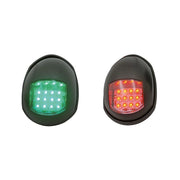Coppia di luci di via in ABS nero rosso+verde