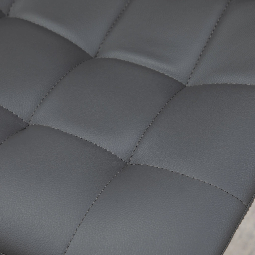 EasyComfort Set 2 Sgabelli Alti Moderno da Bar Girevoli con Schienale e Poggiapiedi, Sedia con Altezza regolabile, 42x45x89-110cm, Grigio