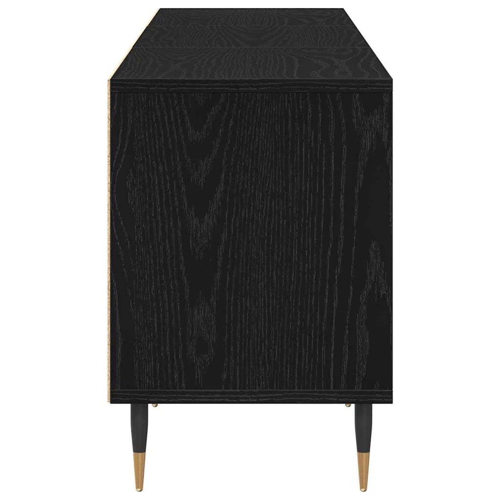 Mobile TV Rovere Nero 150 x 30 x 44,5 cm Legno multistrato 862876
