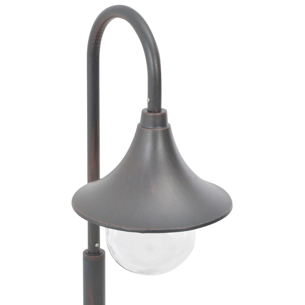 Lampada da terra da giardino E27 120 cm alluminio marrone bronzo 02_0042536