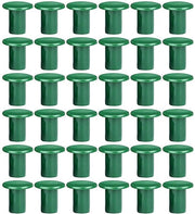 Capsule di bambù per piante 36 pezzi - Strofini di gomma verde - Flessibili e resistenti - Antiscivolo - Protezione per bastoncini di pianta - Dimensioni 3 x 3 x 1,6 cm