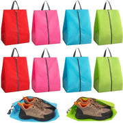 Set di 8 Tasche per Scarpe - Impermeabili - Organizzatore Stoffoso - Accessori da Viaggio per Uomo/Donna - Nylon di Alta Qualità - Chiusura a Slitta Robusta - Applicatore per Scarpe