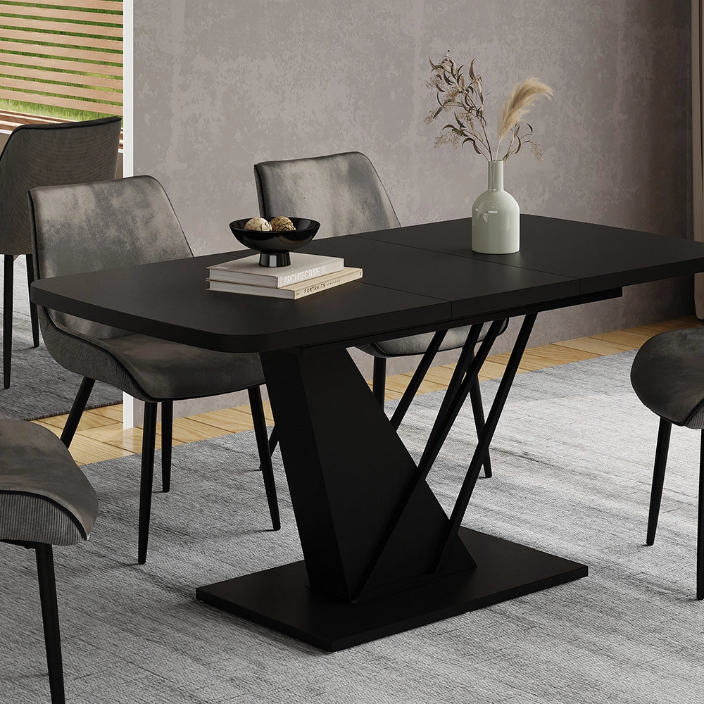 Vicco tavolo da pranzo allungabile Nero 120 x 80 cm estensibile