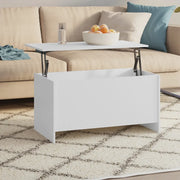 Tavolino da Salotto Bianco 102x55,5x52,5 cm Legno Multistrato 809665