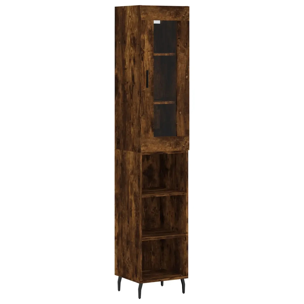 Credenza Rovere Fumo 34,5x34x180 cm in Legno Multistrato 3199382