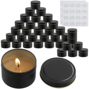 Set di contenitori per candele in metallo 36 pezzi 4 oz - contenitori vuoti per candele - contenitori per candele in metallo - progetti di fai da te - adatti per la decorazione - contenitore per candele