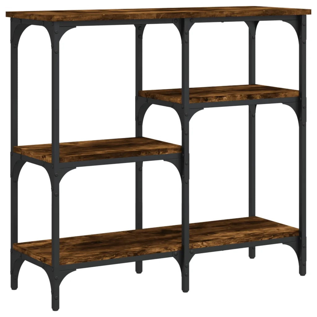 Tavolo Consolle | Tavolo d'Ingresso Rovere Fumo 80x29x75 cm in Legno Multistrato