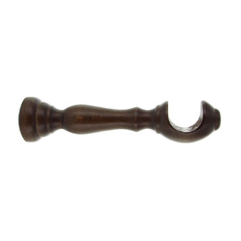 SUPPORTO LEGNO PER BASTONE NOCE SCURO 18 CM 2 PZ- 1,0 coppie
