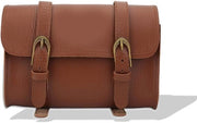 Sacchetto per bicicletta in stile retro - materiale in pelle - impermeabile - riutilizzabile - compattabile - peso leggero - dimensioni 22,2 x 9,8 x 6 cm