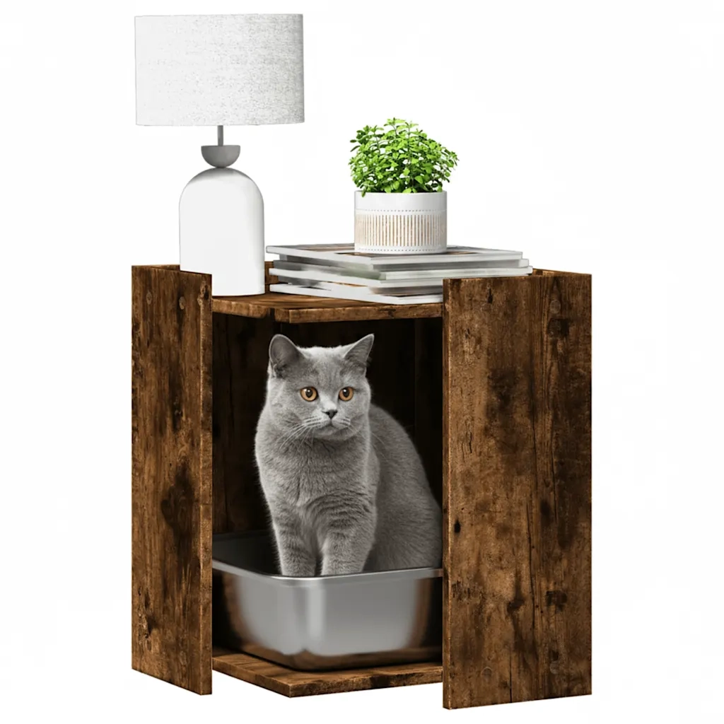 Recinto Lettiera Gatti Rovere Sonoma 60x40x40 cm in Truciolato 857746