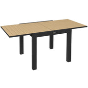 Tavolo da pranzo; tavolo da giardino per 6 persone; espandibile fino a 70 kg; carico alluminio giallo 81/162 x 80 x 75 cm per terrazza e balcone