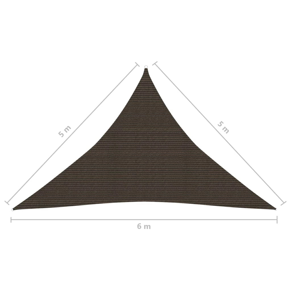 Vela ombreggiante/ombrellone 160 g/m² HDPE 5 x 5 x 6 m marrone 02_0009174