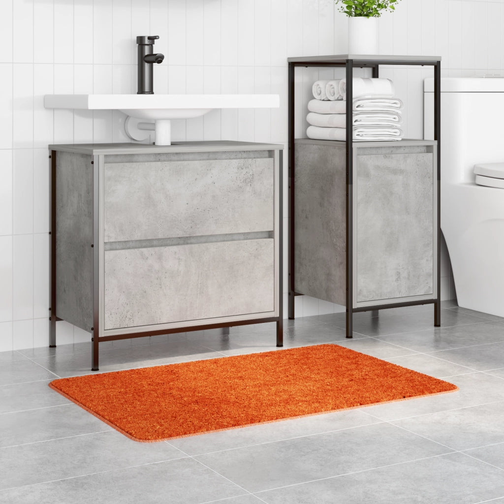 Tappetino da bagno rettangolare arancione 60x90 cm in polipropilene antiscivolo