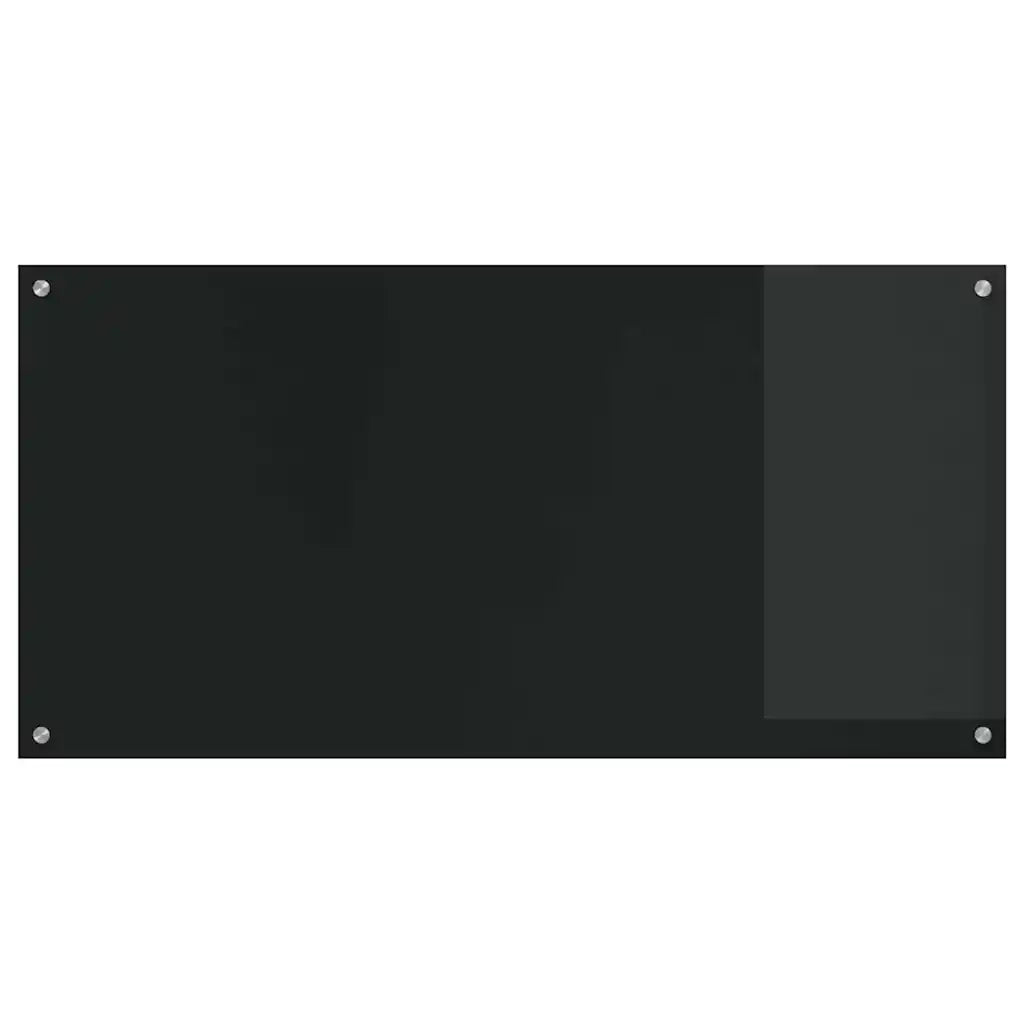 Schienale da cucina 2 pcs Nero 120 x 60 cm vetro temperato 3415499