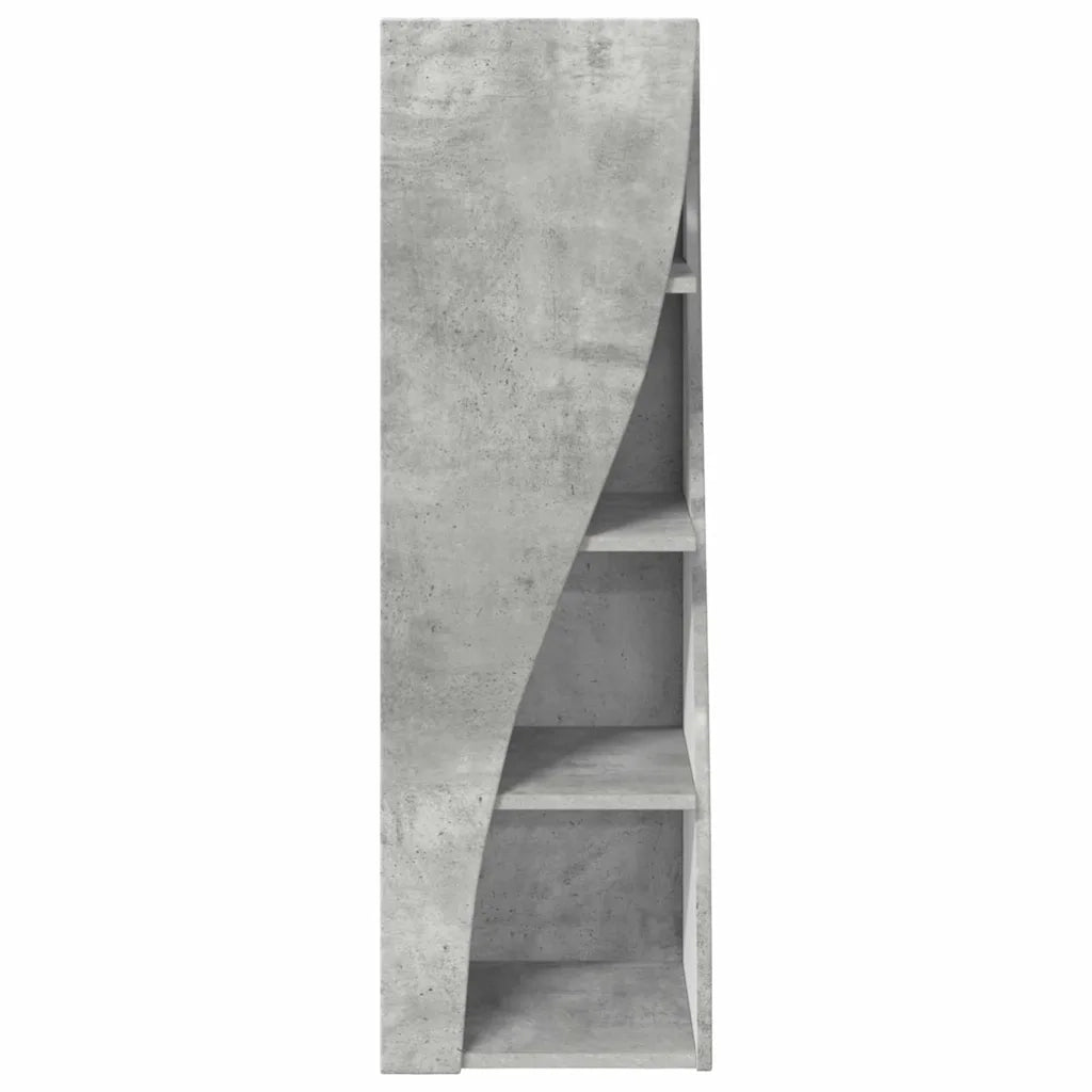 Mobile angolare Grigio cemento 32x32x102cm Legno multistrato 889858