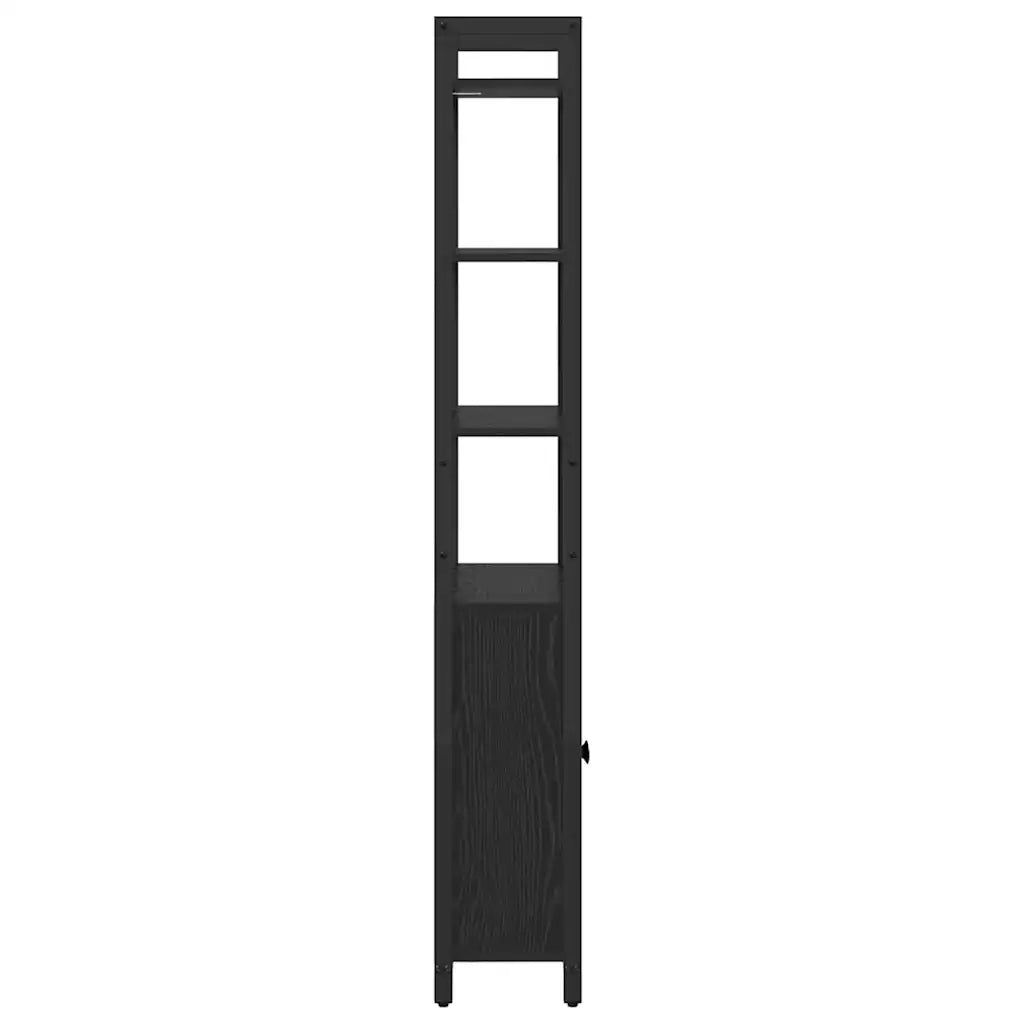 Armadio per Libri Rovere Nero 60 x 24 x 161 cm 883856