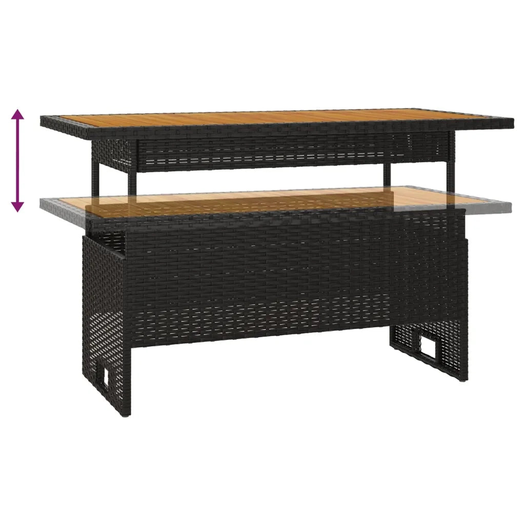Set Divani da Giardino 4 pz con Cuscini Nero in Polyrattan 362179