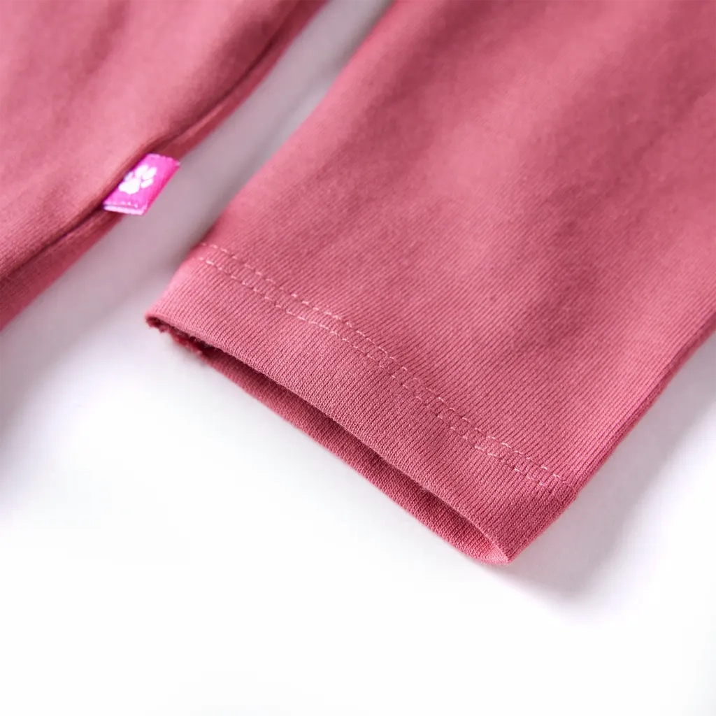 Maglietta da Bambina a Maniche Lunghe Rosa Antico 116 14021