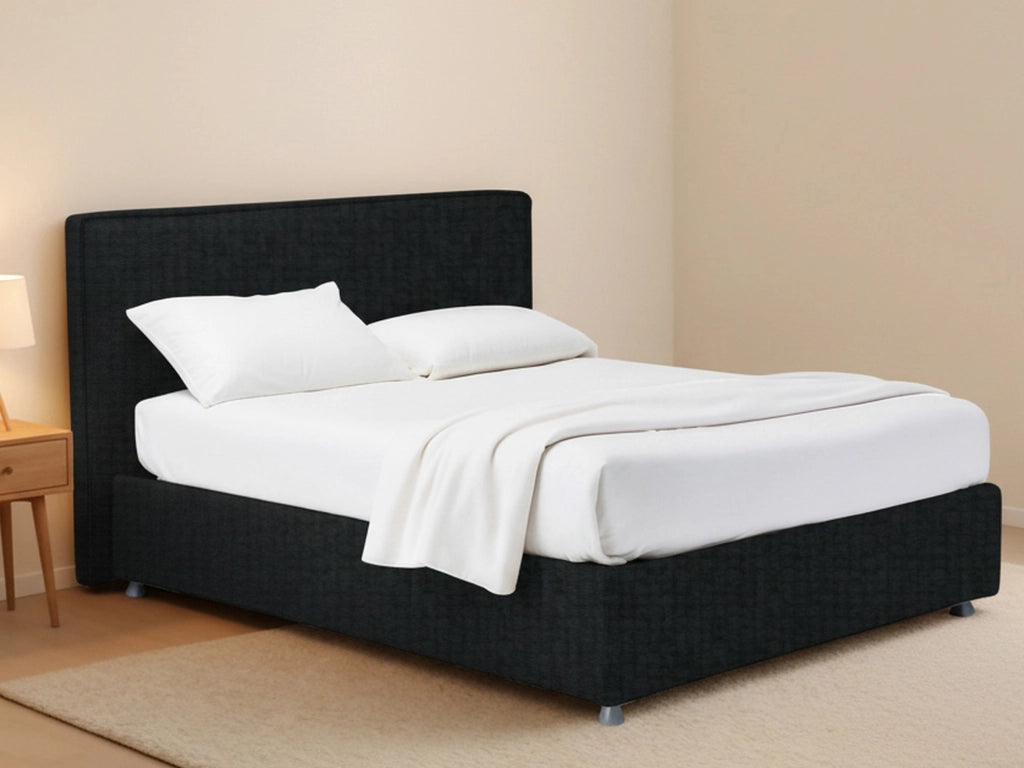 Gosport, Letto Piazza e Mezza Sfoderabile Made in Italy, Grigio Scuro