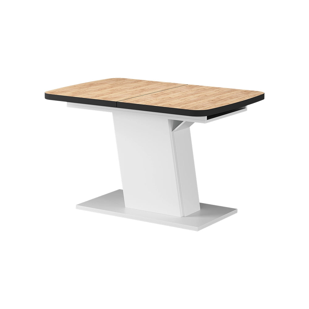 Vicco Tavolo da pranzo Estensibile Nero/Rovere Goldkraft/Bianco 120/160 x 80 cm