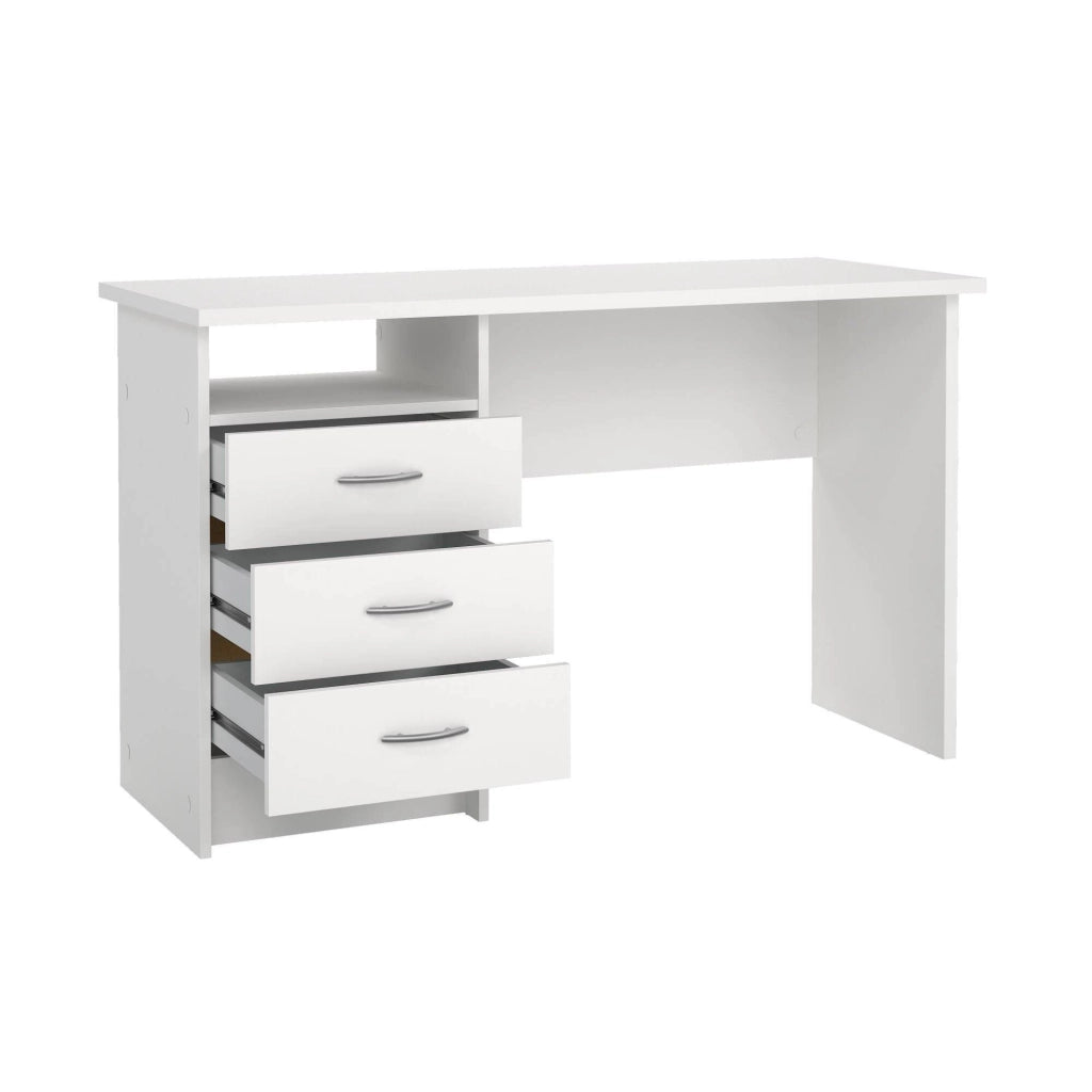 Andre, Scrivania 3 Cassetti, 48.1x120.1x72.6h cm Bianco