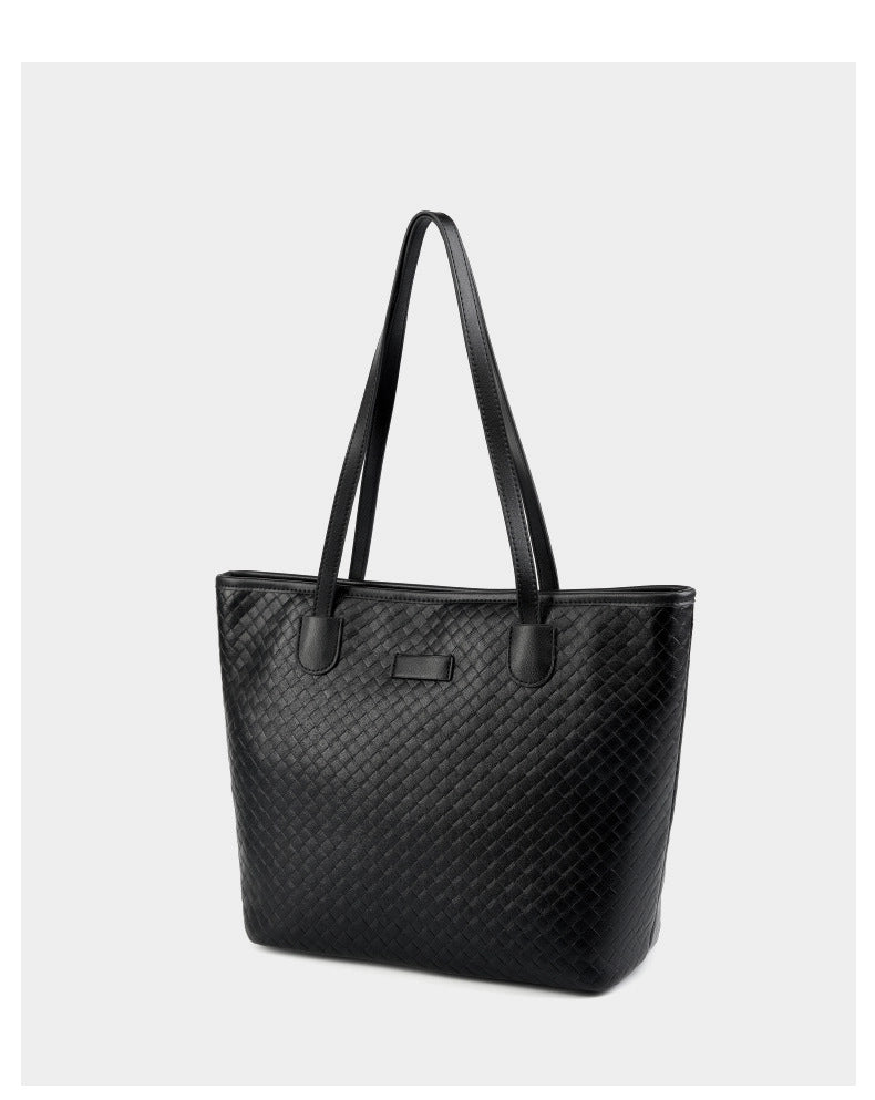 Borsa a tracolla da donna in vera pelle, grande capacit¨¤, borsa da lavoro, nera