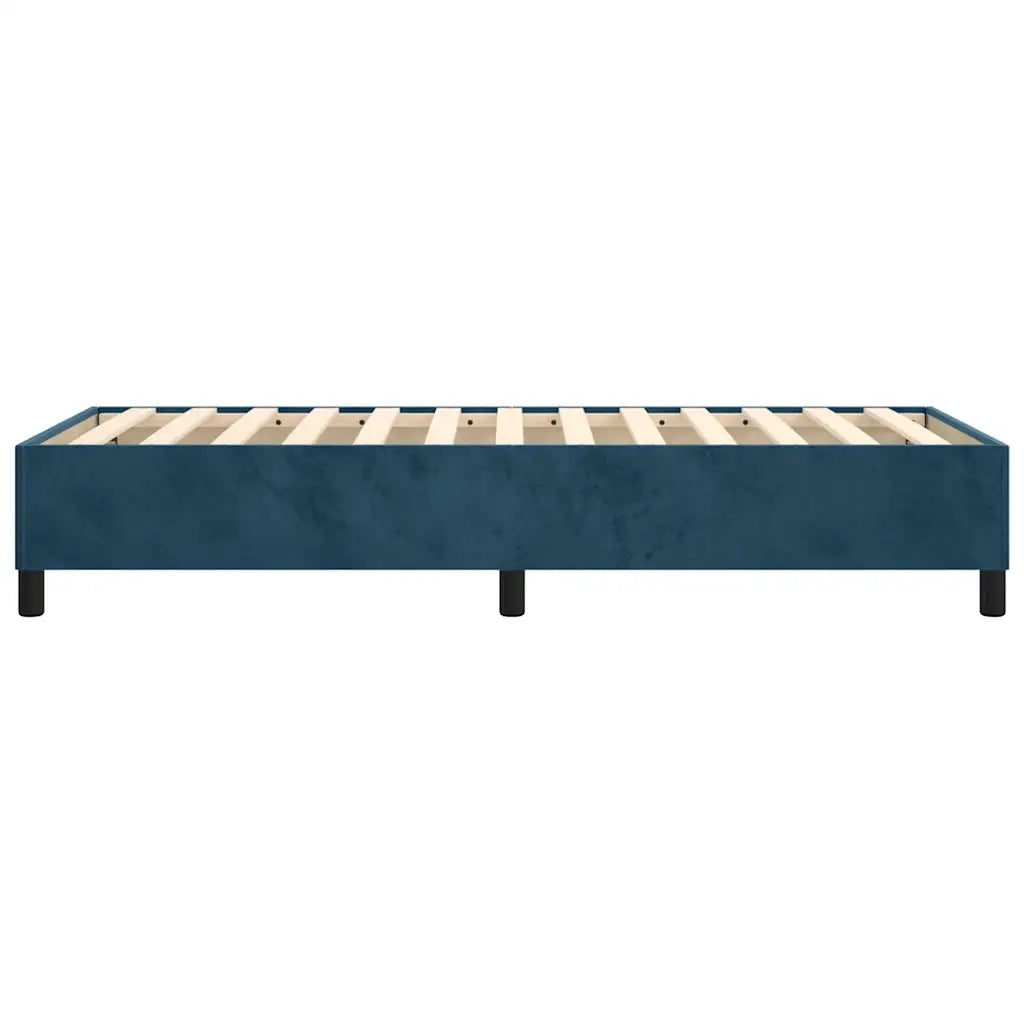 Struttura Letto a Rete a Molle-Giroletto Blu Scuro 90x190 cm in Velluto 604505