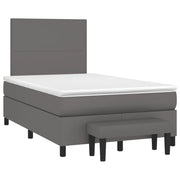 Giroletto a Molle con Materasso Grigio 120x190 cm in Similpelle 3270443