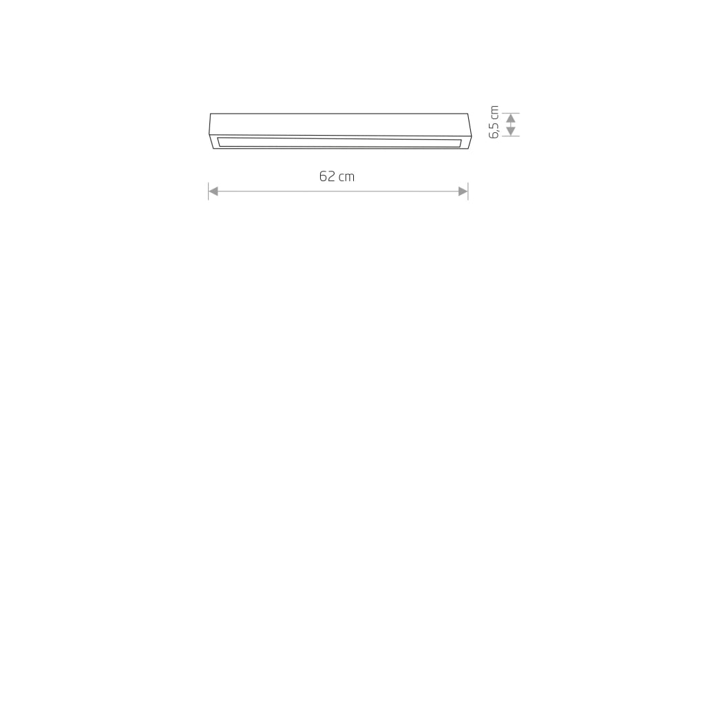 Nowodvorski Straight plafoniera soffitto bianca 62 cm