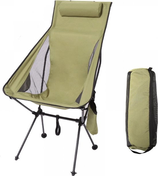 Sedia da Campeggio - Sedia da Spiaggia - Sedia da Pesca - Leggera - Peso di trasporto 150 kg - Inclusa borsa da trasporto - Sedia all'aperto - Sedia da Campeggio con contenitore per bicchieri - Sedia da Giardino Inclinabile - Solida - 105cm di altezza