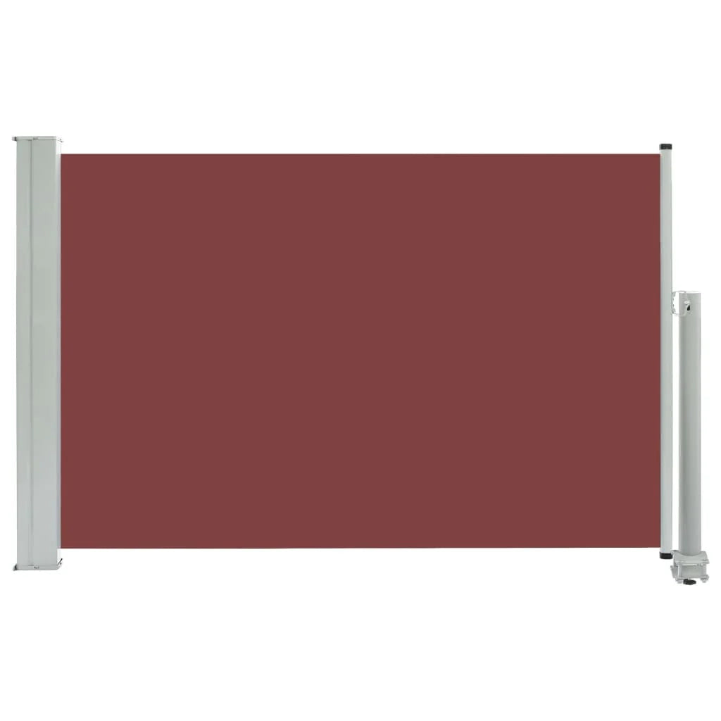 Tenda da sole laterale retrattile/schermo protettivo per patio giardino terrazza balcone 60 x 300 cm marrone 02_0007391