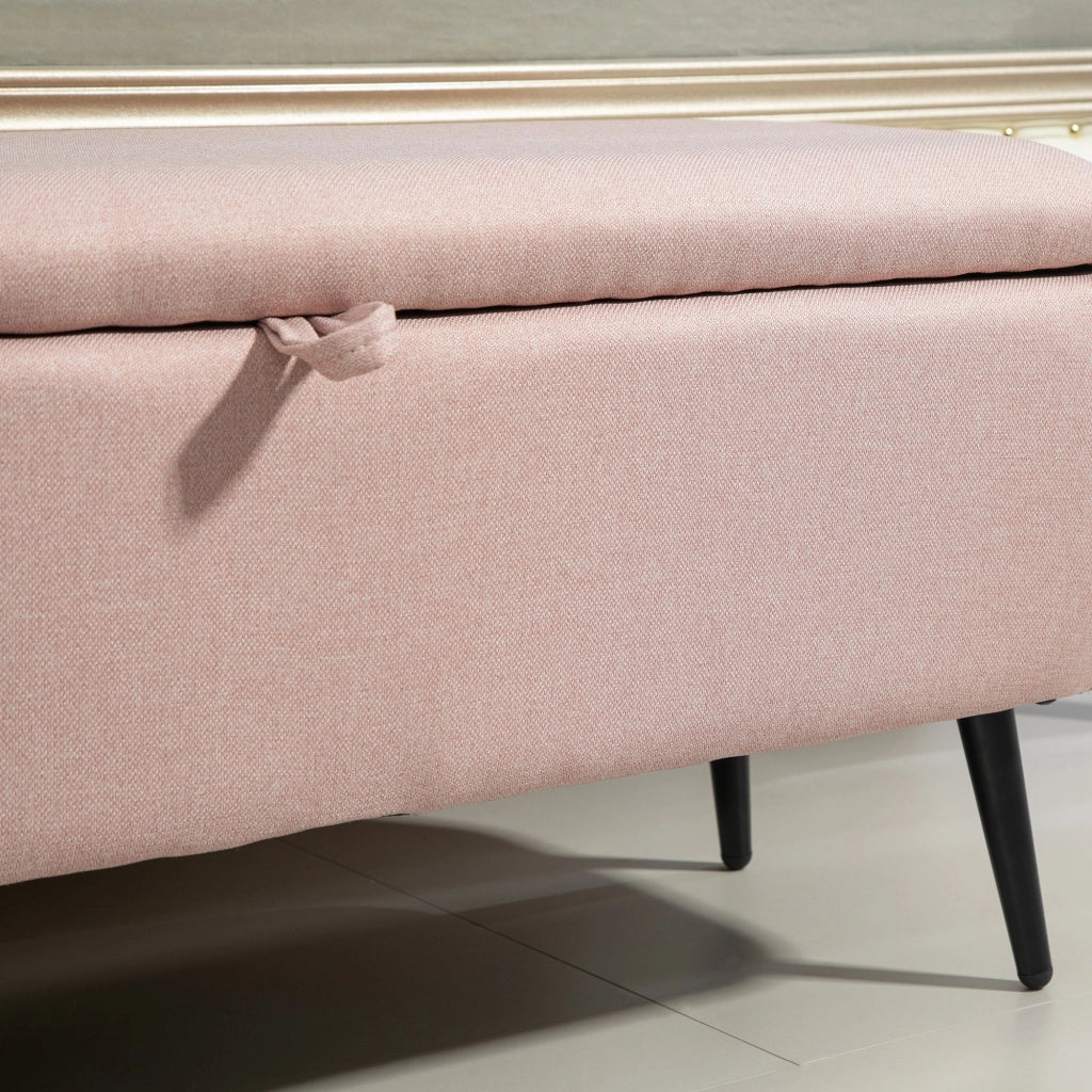 Cassettiera con coperchio ribaltabile ¨C zephmum ¨C rosa 101x38.5x44.5cm