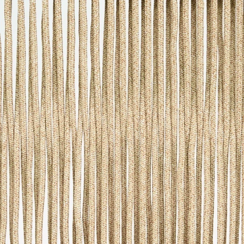 Set 2 sedie da giardino pieghevoli in legno di acacia e corda PP; beige e naturale