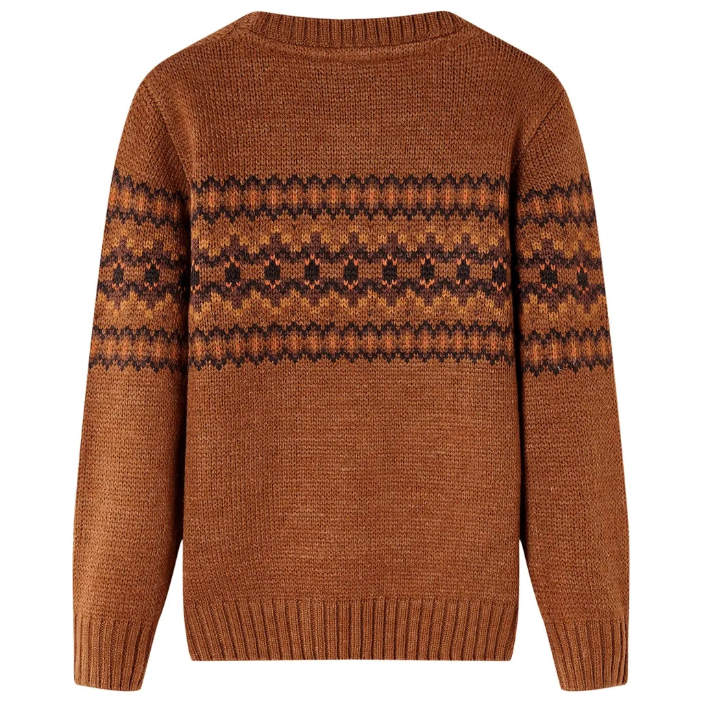 Maglione per Bambini Lavorato a Maglia Cognac 104 14490